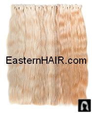 Blonde Weft Hair Extensions - Human Hair 24inc