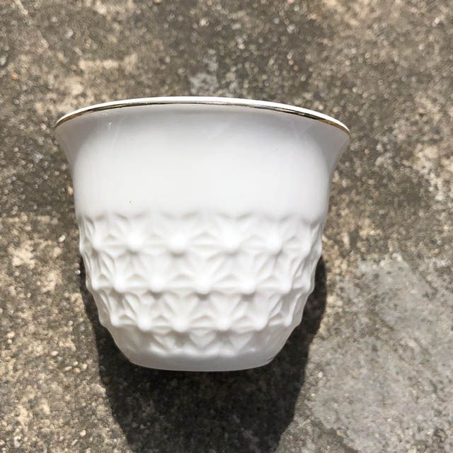 Wholesale new bone china embossed ceramic gold rim tea cawa arabic coffee cups