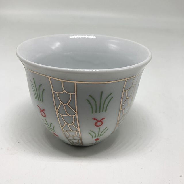 140cc china porcelain high quality golden design arabic cawa cup 