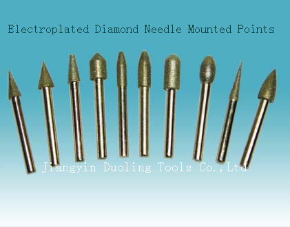 Electroplated Diamond Needle Mounted Points