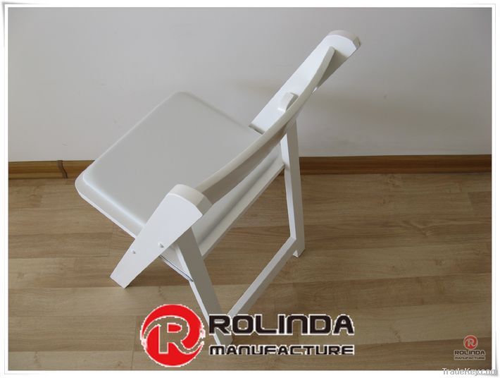 White Wedding Wood Folding Chair