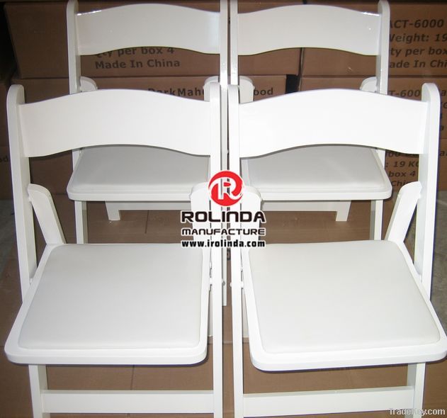 White Wedding Wood Folding Chair