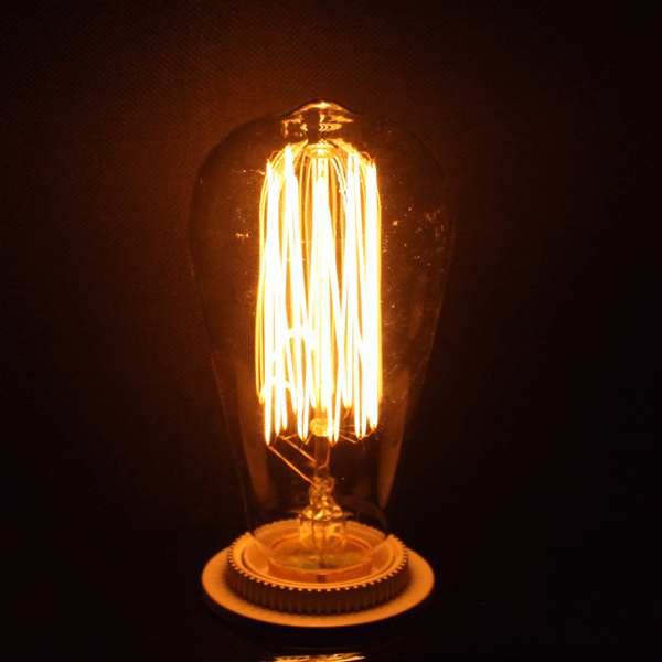 Vintage/Antique Edison Light Bulb ST64 19Anchor 220-240V