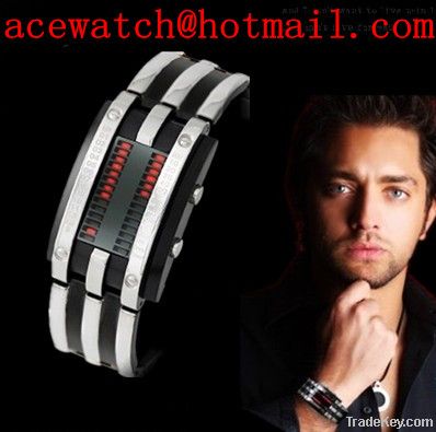 Fashion Men watch digital LED watch 2011 new alloy watchcase