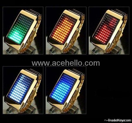 LED fashion watch with 72 lights