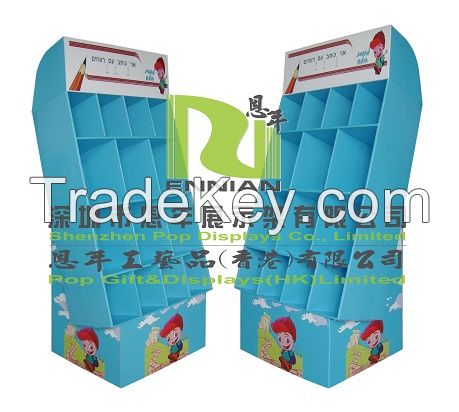 New Design Cardboard Display Stand for Book With Dividers