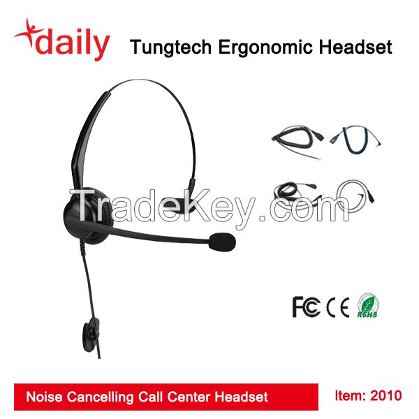 Call Center Noise Cancelling Telephone Headset