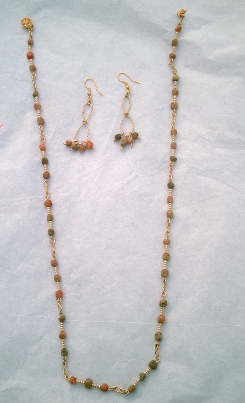 Jasper Necklace and Earrings