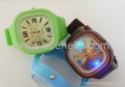 High quanlity digital jelly silicone watches with led light