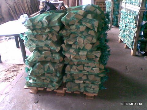 beech firewood in net bags