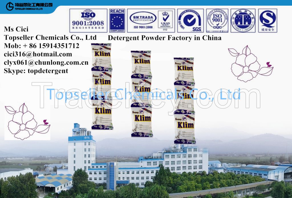 Africa SABA SO Klin Detergent Powder Factory High Foam  Washing Powder China Supplier soap powder manufacturer