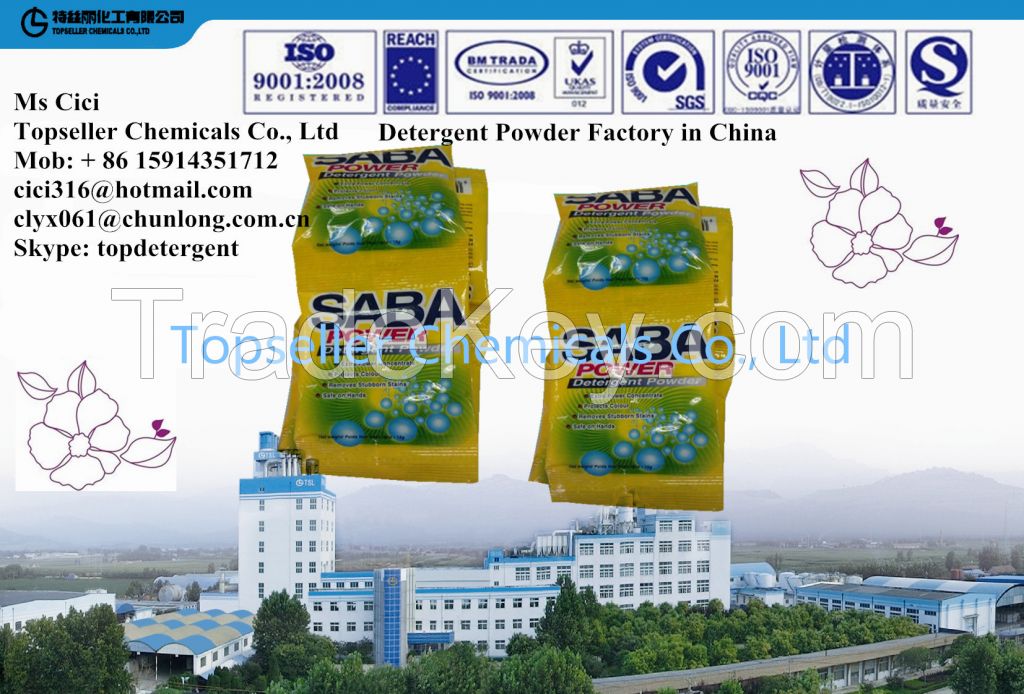Africa SABA SO Klin Detergent Powder Factory High Foam  Washing Powder China Supplier soap powder manufacturer