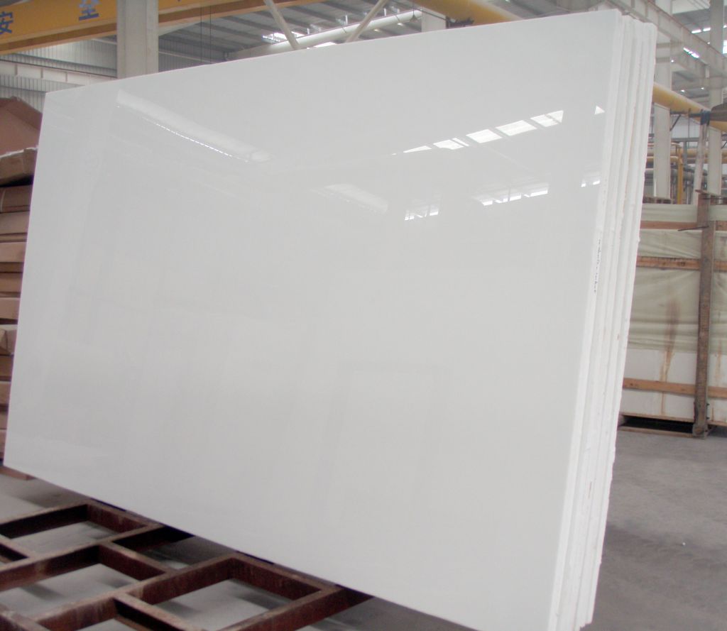 Pure White Crystallized Glass Panel