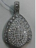 stainless steel rhinestone pendant