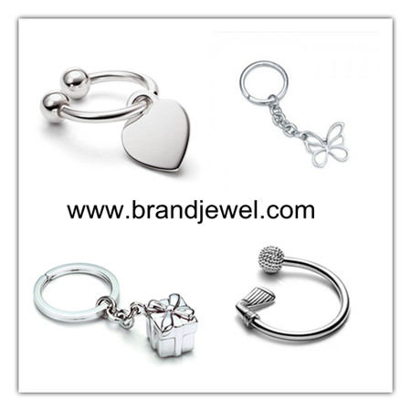 keyring, key chains, silver jewelry pendant