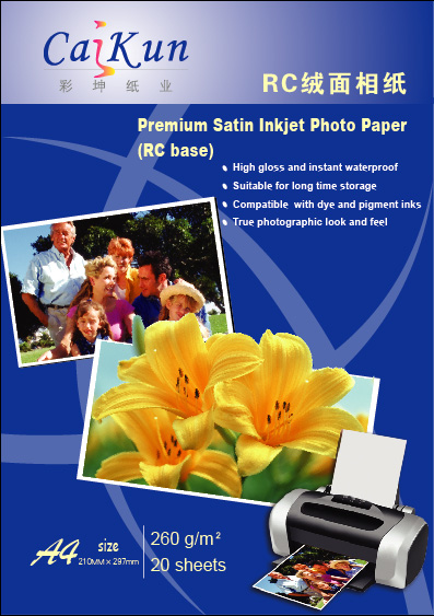 260g Premium Satin Inkjet Photo Paper(RC base)