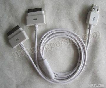 Dual iPhone/iPod USB Splitter Cable, Charge Up to Two Apple Devices At