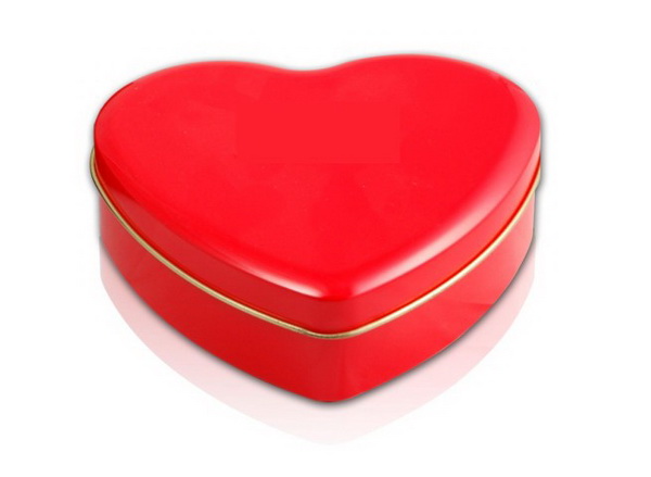 Heart shaped tin boxes