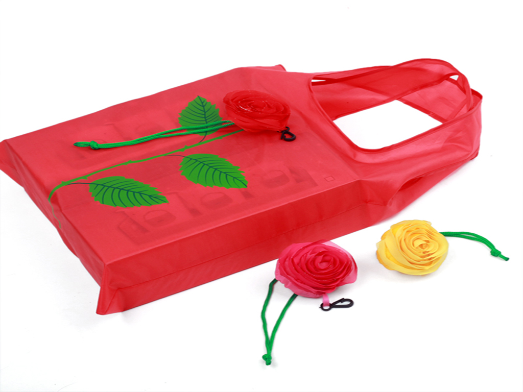 Eco-friendly Foldable Reusable Rose Shopping bag