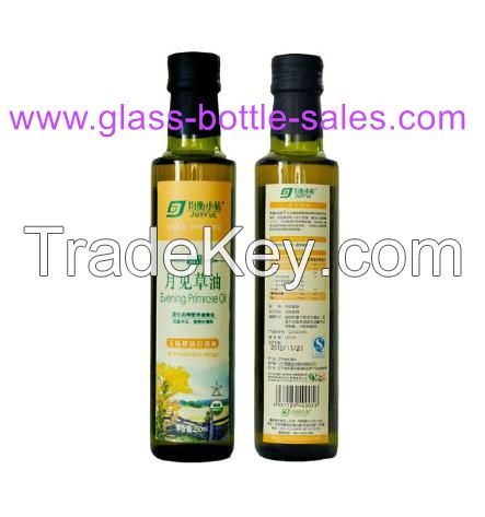 Marasca or dorica Clear and Dark Green Olive Oil Glass Bottles With alu cap