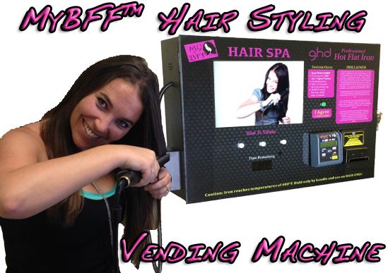 Hair Styling Vending Machine w/Ad Screen