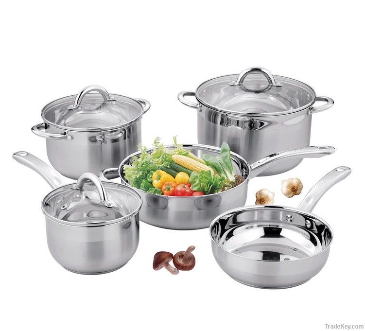 8Pcs Stainless Steel Cookware set