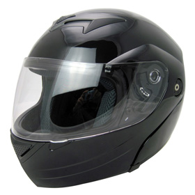 New St-817 Adult Flip Up Helmet Solid Black S, M, L, Xl