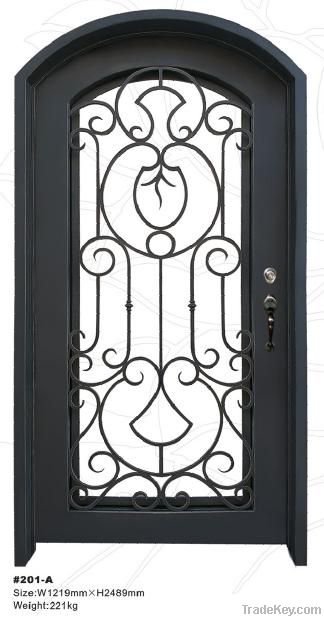 custom wrought iron entry door