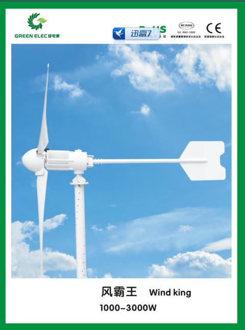Wind Power Generator 3kw with Good Balance, High efficiency