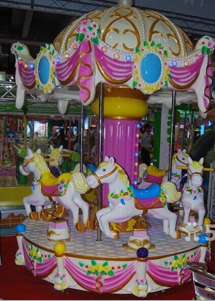 Amusement game for children games coin operated 6 players horse ride kiddie carousel game machine children games 