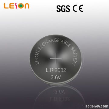 lithium 2032 rechargeable button cell