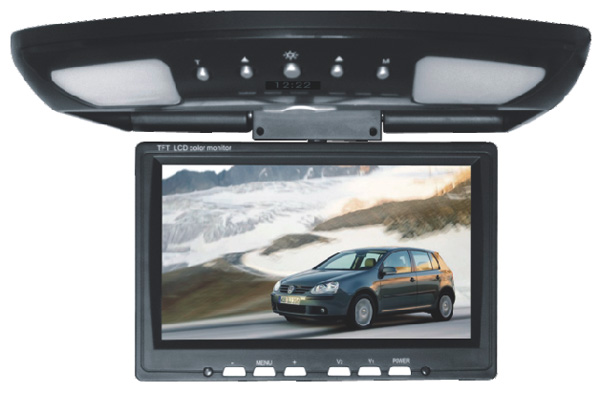 7INCH ROOFMOUNT MONITOR/car monitor/ Built in IR transmitter/clock