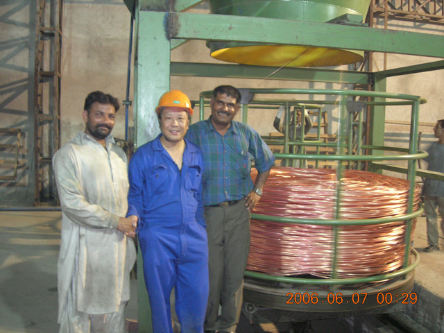 copper rod continuous casting and rolling machine