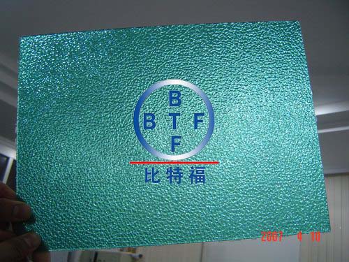 polycarbonate green drip embossed solid sheet