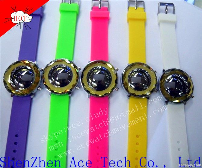 led mirror watch