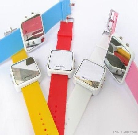 silicone mirror watch