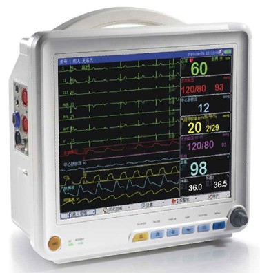 Portable ECG, Blood Press, Oxygen, heart rate and Pulse patient monitor