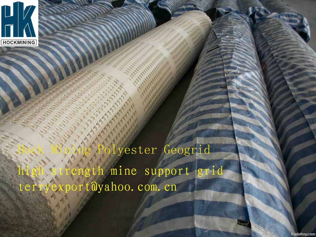 13% Elongation 30kN-800kN/m Polyester PVC Geogrid