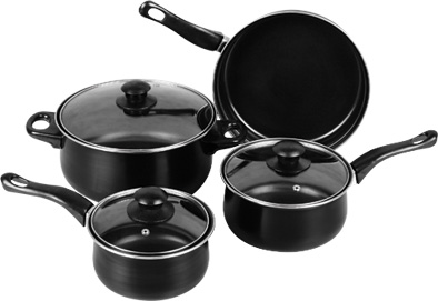 7 pcs iron  non-stick cookware set