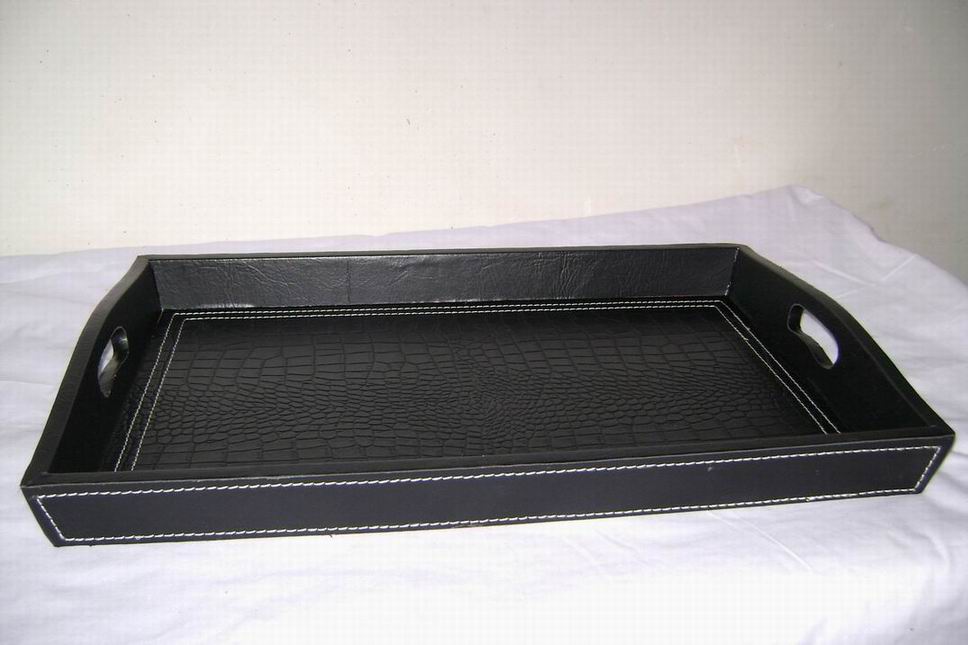 faux leather tray