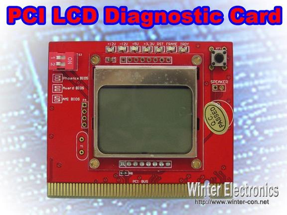 Desktop PCI Diagnostic Card LCD POST CODE Tester w/ external display 2