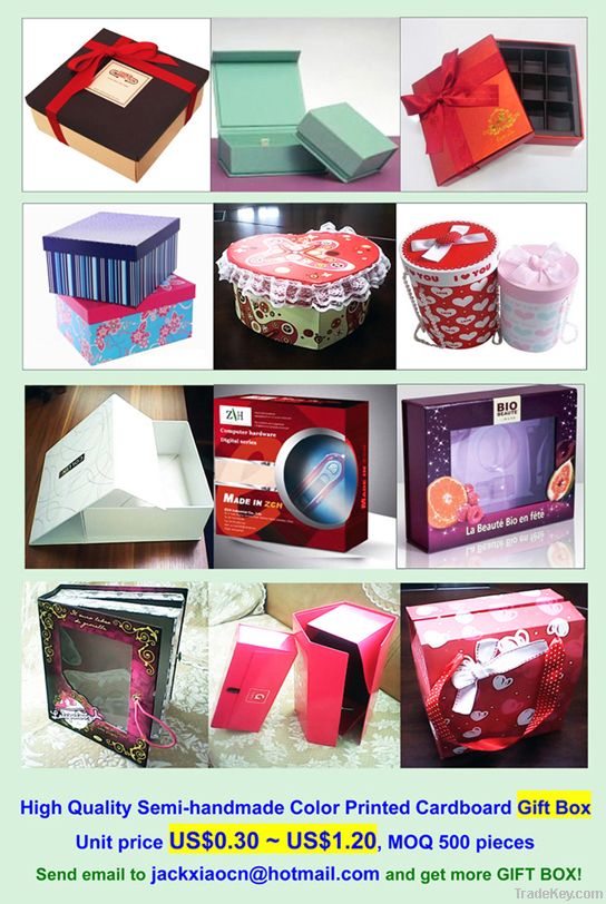 High quality rigid handmade gift box, cardboard box, gift packaging