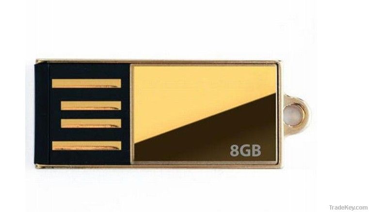 usb flash disk mini water proof usb flash drive ( gold , silver)