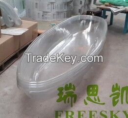 New design simple polycarbonate clear plastic kayak boat