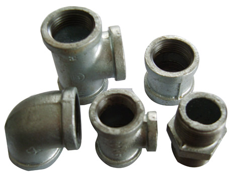 Malleable Iron pipe fitting, G.I / Black (original color)