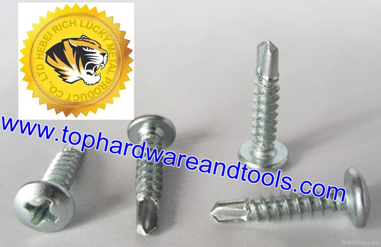 white zinc coating pan head self-drilling screw