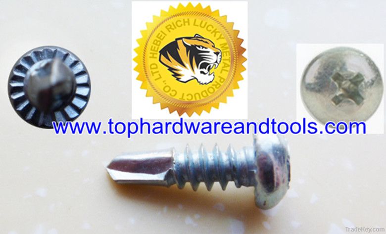 white zinc coating pan head self-drilling screw