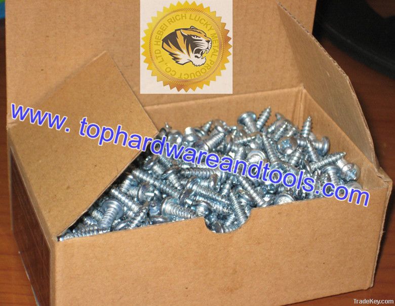 yellow zinc coating pan head self-tapping screw