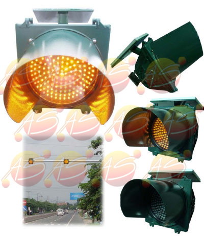 Solar LED traffic signal light