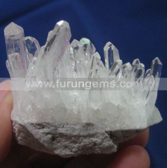 crystal cluster, green/purple fluorite specimen wholesale